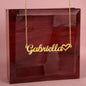 Jewelry 18k Yellow Gold Finish / Luxury Box Personalized Name Necklace with Heart