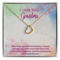 ShineOn Fulfillment Jewelry 18k Yellow Gold Finish / Standard Box To My Grandma | Heart Necklace