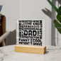 Jewelry Dad | Word Art | Square Acrylic Plaque