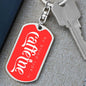 Jewelry My Blood Type is Caffeine | Dog Tag Keychain