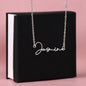 Jewelry Polished Stainless Steel / Standard Box Personalized Signature Style Name Necklace