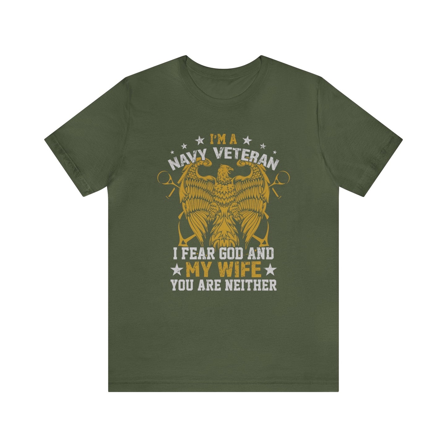 T-Shirt Military Green / XS Navy Veteran | Fear God and Wife | Jersey Short Sleeve Tee