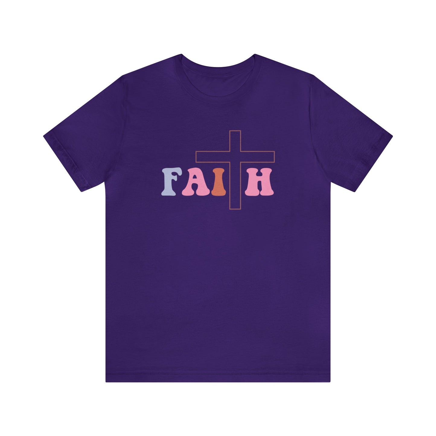 T-Shirt Team Purple / S Faith | Christian | Retro | Jersey Short Sleeve Tee
