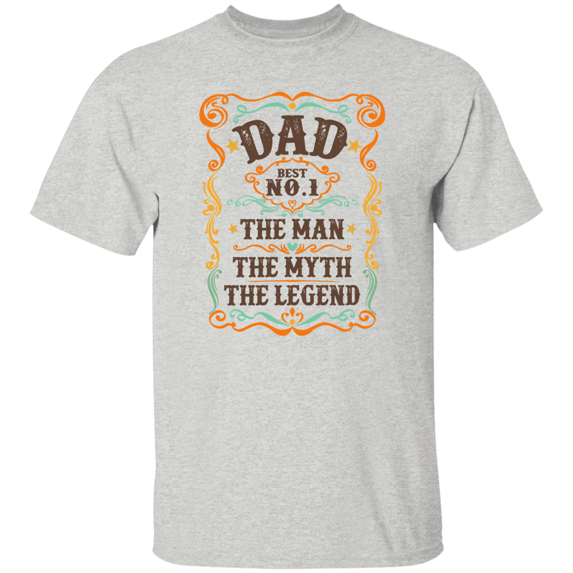 T-Shirts Ash / S Dad | Number 1 | The Man | The Myth | The Legend | T-Shirt