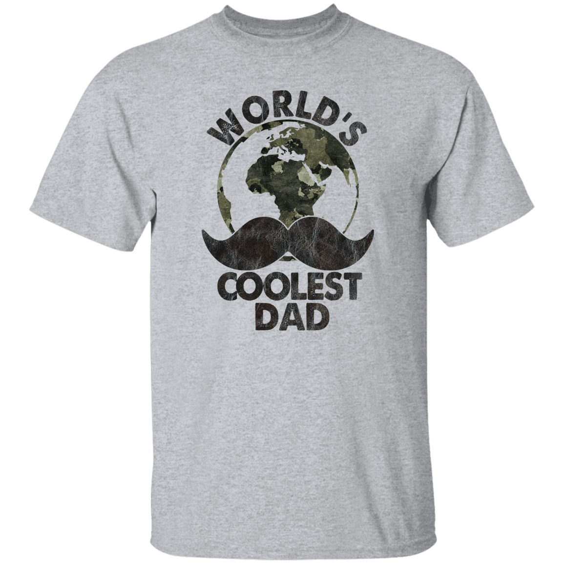 T-Shirts Sport Grey / S World's Coolest Dad | Mustache | T-Shirt