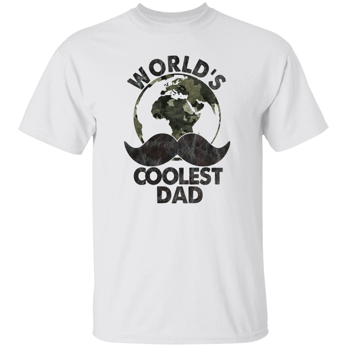 T-Shirts White / S World's Coolest Dad | Mustache | T-Shirt