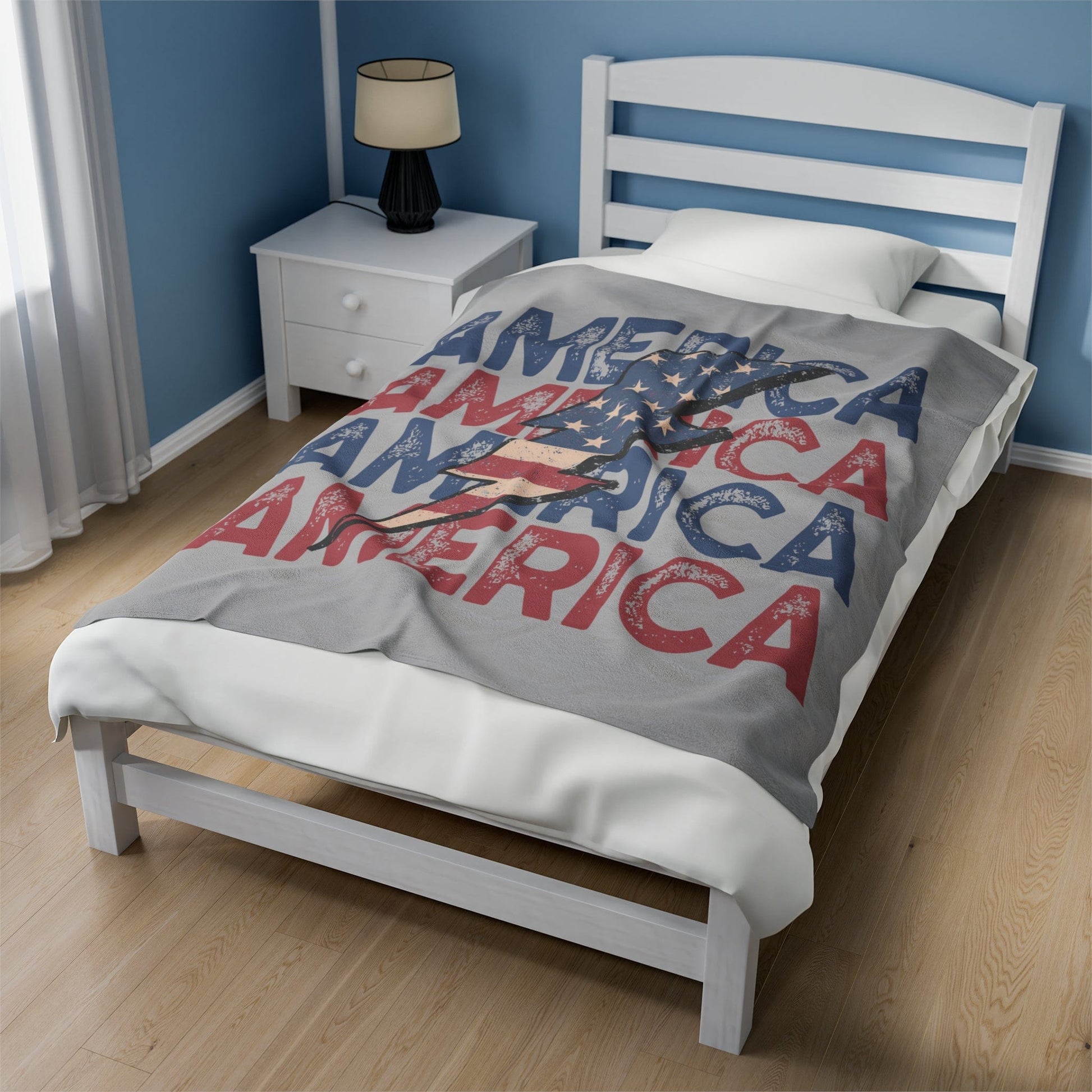 All Over Prints 50" × 60" American Lightening | Velveteen Plush Blanket 50"x60"