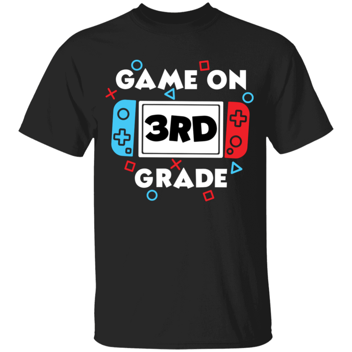 Apparel 3rd Grade / Black / YXS Game On |  Grades Pre-K - Fourth | YOUTH Sizes | Cotton Tee