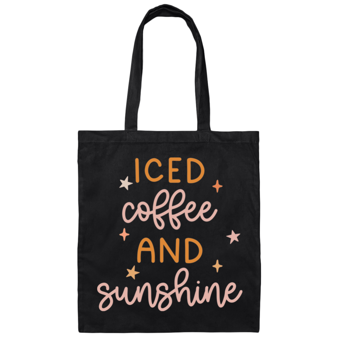 Bags Black / One Size Iced Coffee and Sunshine | Canvas Tote Bag