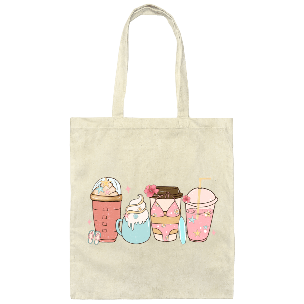 Bags Natural / One Size Coffee in the Summertime | Vacation | Summer |  Canvas Tote Bag