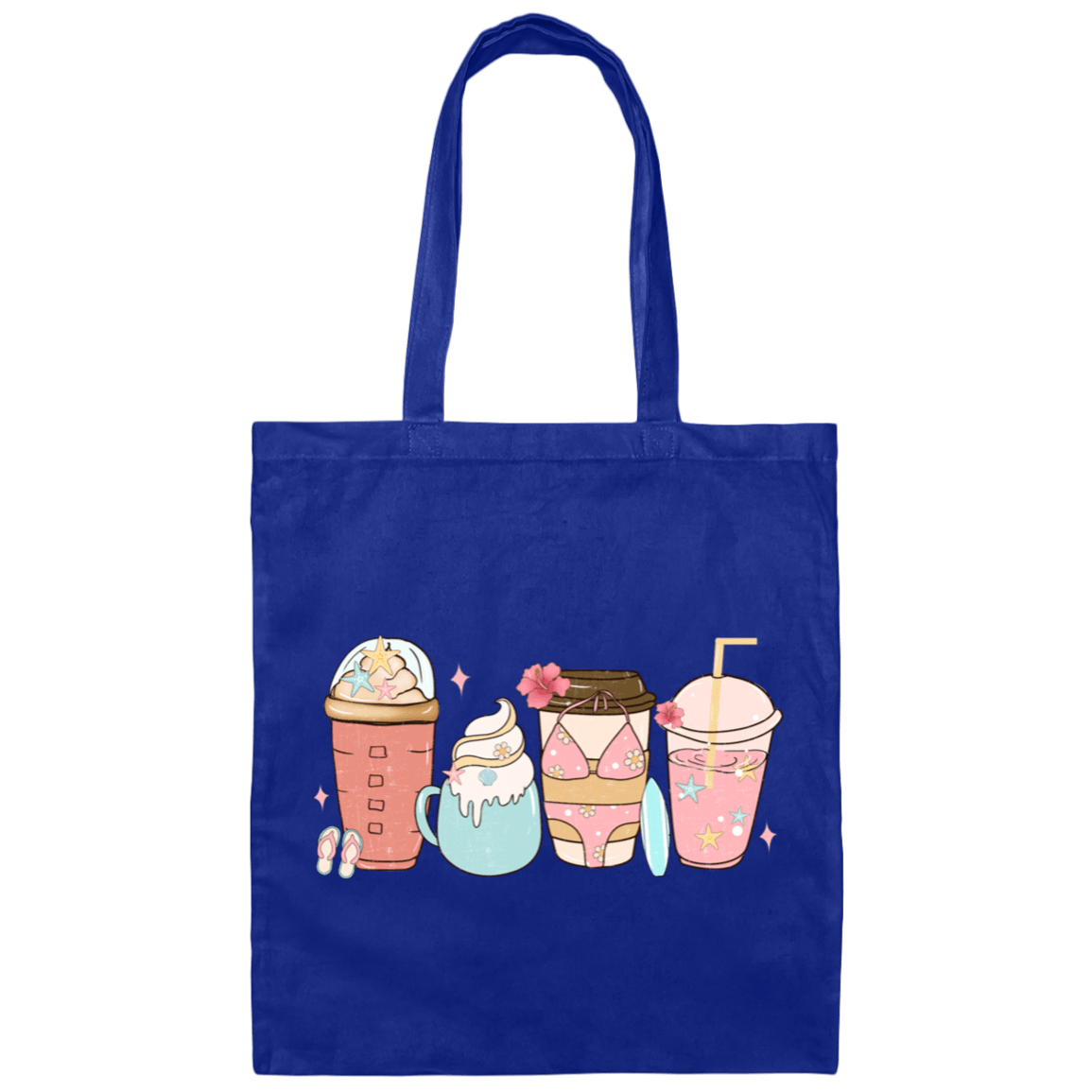 Bags Royal / One Size Coffee in the Summertime | Vacation | Summer |  Canvas Tote Bag