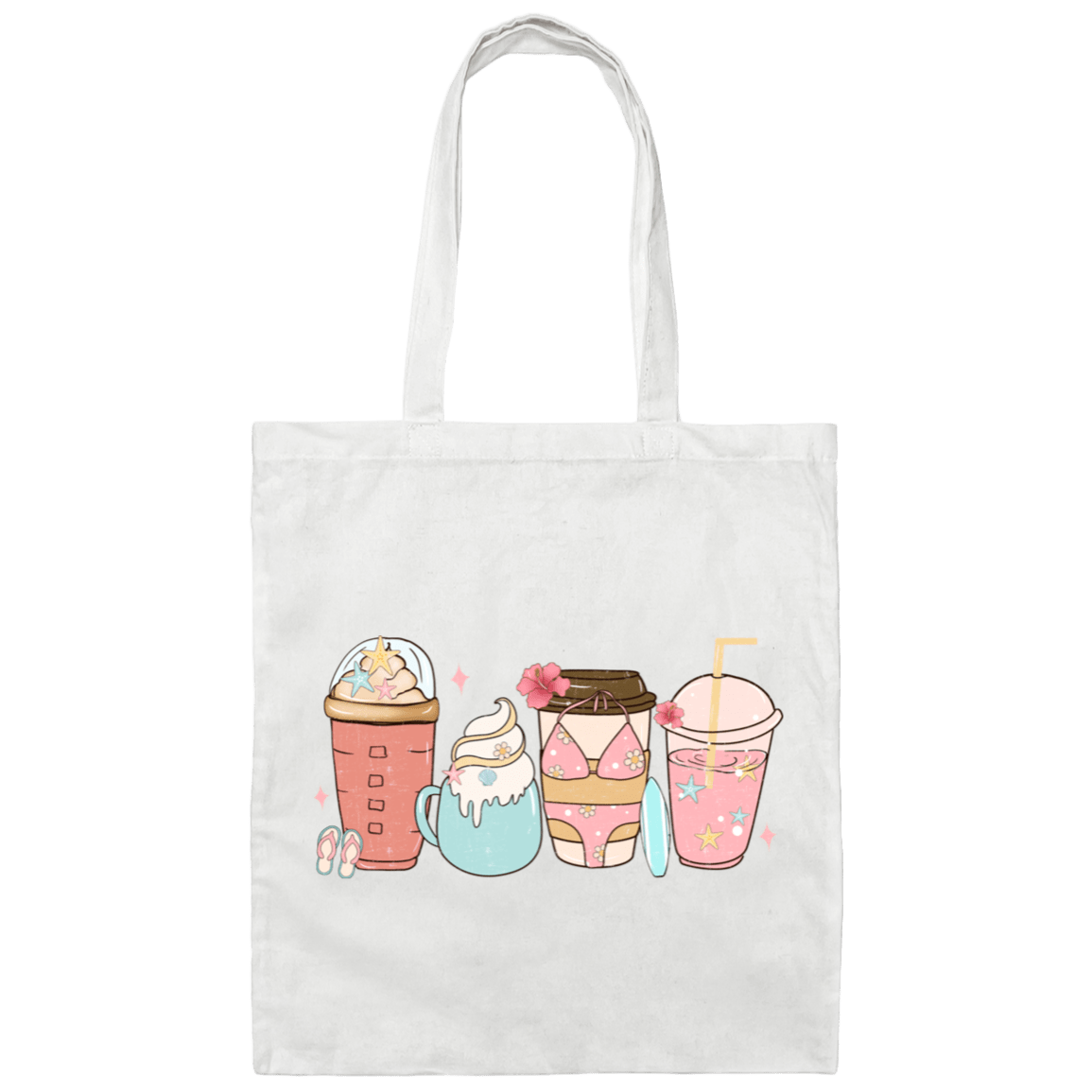 Bags White / One Size Coffee in the Summertime | Vacation | Summer |  Canvas Tote Bag