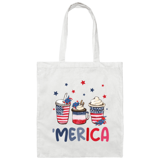 Bags White / One Size 'Merica and Coffee | Canvas Tote Bag