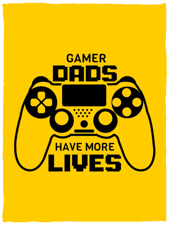 Blankets Athletic Gold / One Size Gamer Dads Have More Lives | Cozy Plush Fleece Blanket - 30x40