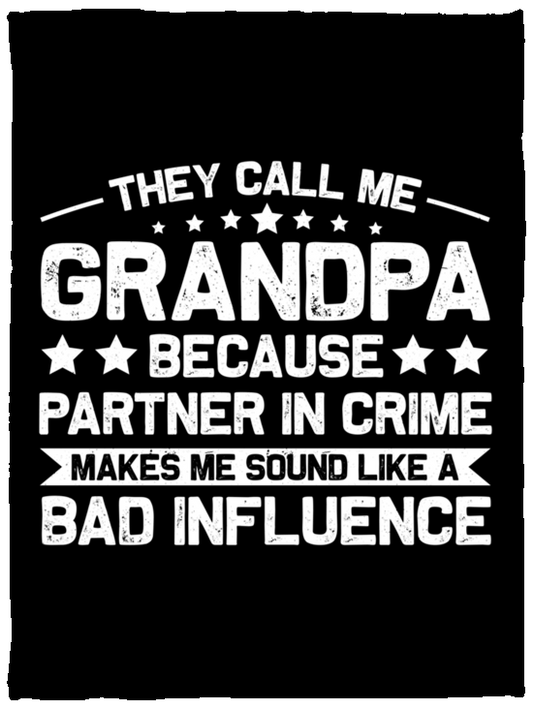 Blankets Black / One Size Grandpa | Partner in Crime | Cozy Plush Fleece Blanket - 30x40