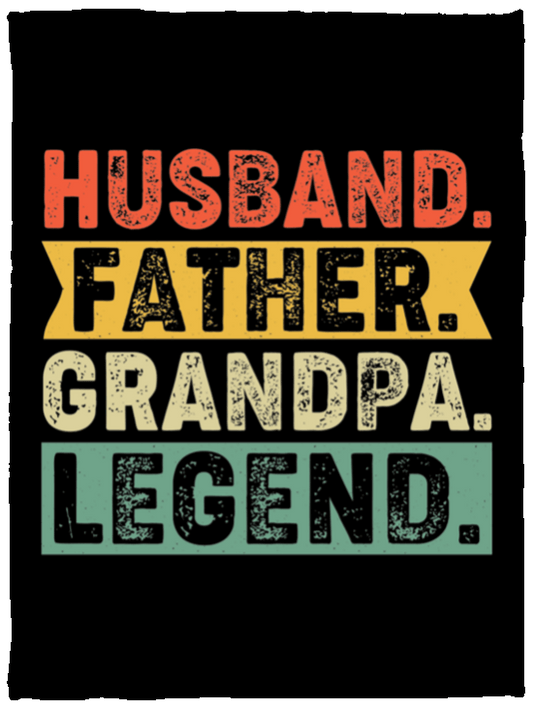 Blankets Black / One Size Husband Father Grandpa Legend | Cozy Plush Fleece Blanket - 30x40