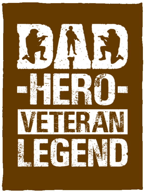 Blankets Brown / One Size Dad | Hero Veteran Legend | Cozy Plush Fleece Blanket - 30x40