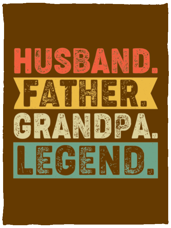 Blankets Brown / One Size Husband Father Grandpa Legend | Cozy Plush Fleece Blanket - 30x40