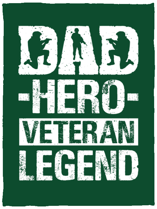 Blankets Forest / One Size Dad | Hero Veteran Legend | Cozy Plush Fleece Blanket - 30x40