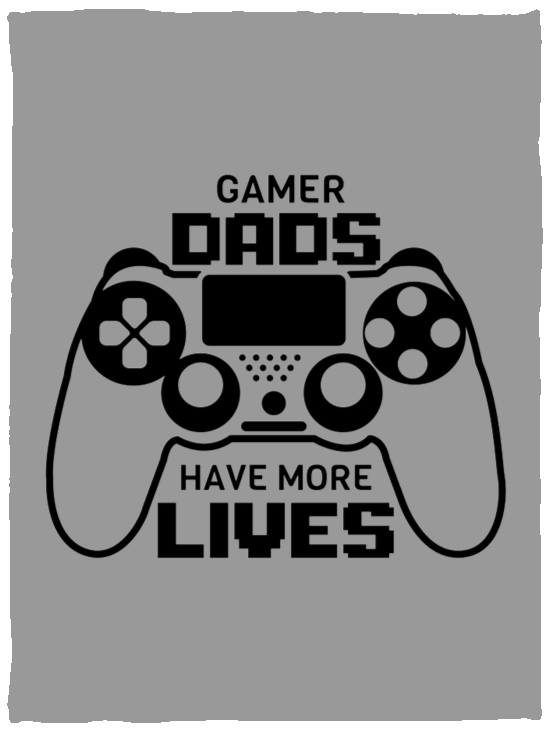 Blankets Gray / One Size Gamer Dads Have More Lives | Cozy Plush Fleece Blanket - 30x40