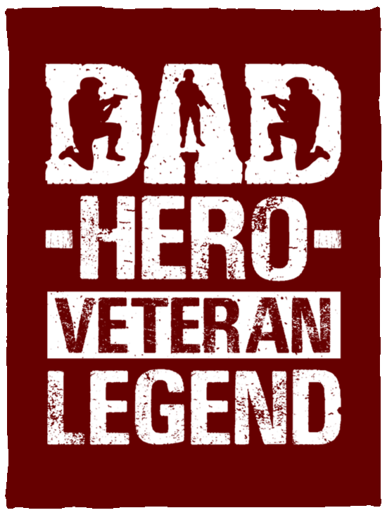 Blankets Maroon / One Size Dad | Hero Veteran Legend | Cozy Plush Fleece Blanket - 30x40