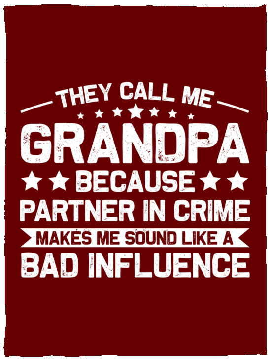 Blankets Maroon / One Size Grandpa | Partner in Crime | Cozy Plush Fleece Blanket - 30x40