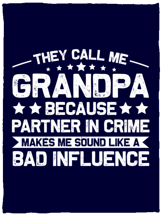 Blankets Navy / One Size Grandpa | Partner in Crime | Cozy Plush Fleece Blanket - 30x40