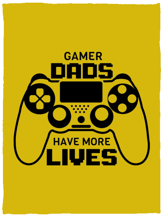 Blankets Old Gold / One Size Gamer Dads Have More Lives | Cozy Plush Fleece Blanket - 30x40