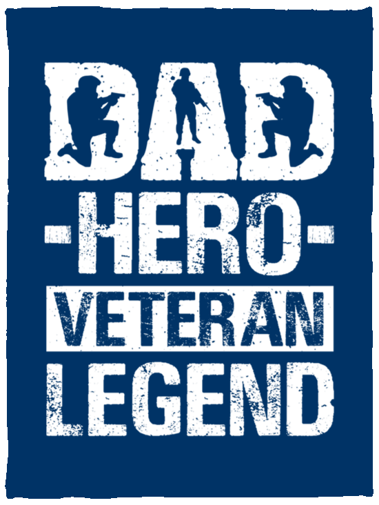 Blankets Royal / One Size Dad | Hero Veteran Legend | Cozy Plush Fleece Blanket - 30x40