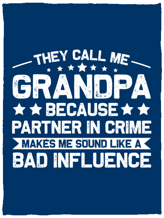 Blankets Royal / One Size Grandpa | Partner in Crime | Cozy Plush Fleece Blanket - 30x40