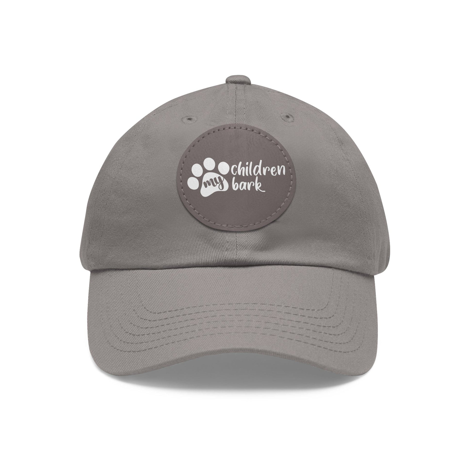 Hats Grey / Grey patch / Circle / One size My Children Bark | Hat with Leather Patch (Round)