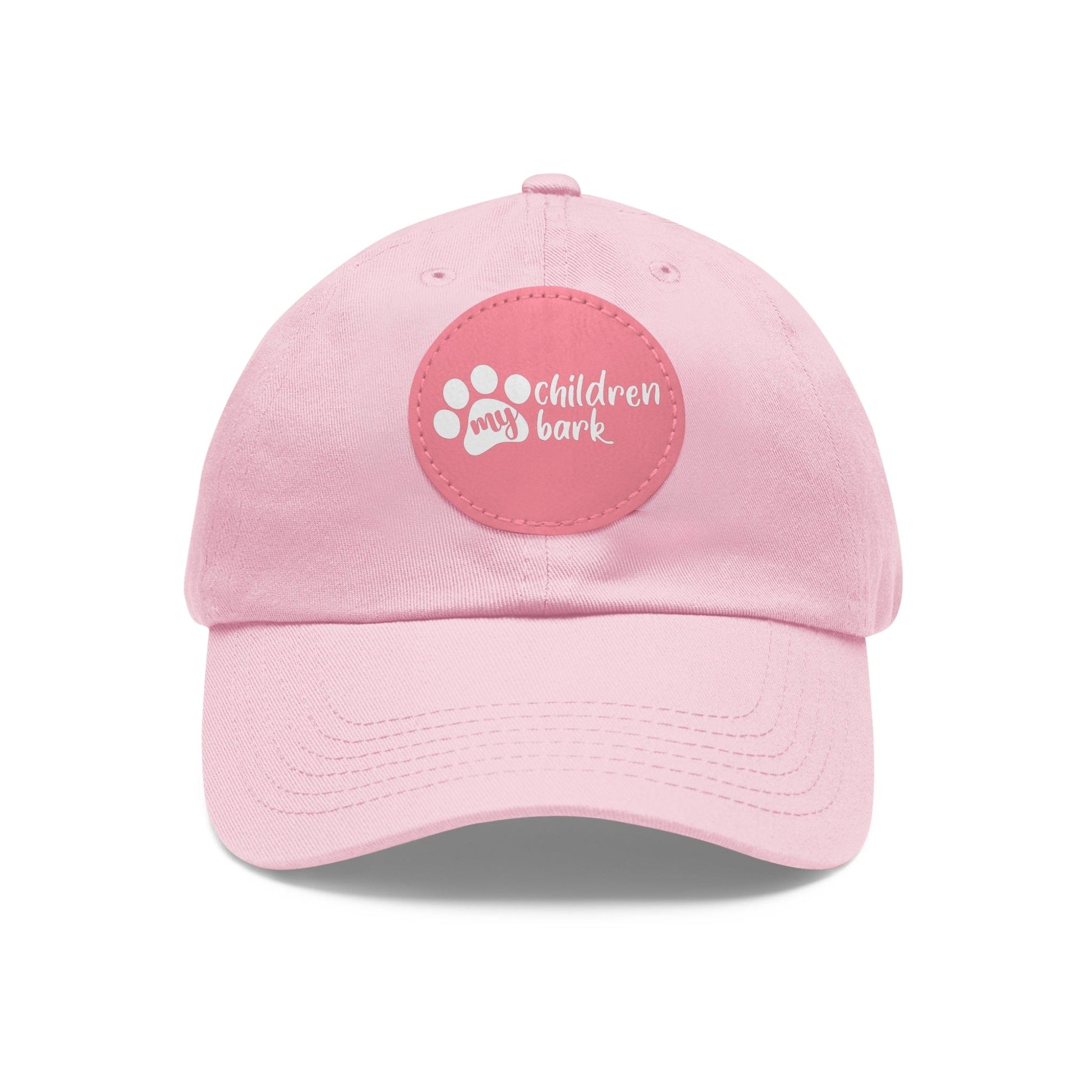 Hats Light Pink / Pink patch / Circle / One size My Children Bark | Hat with Leather Patch (Round)