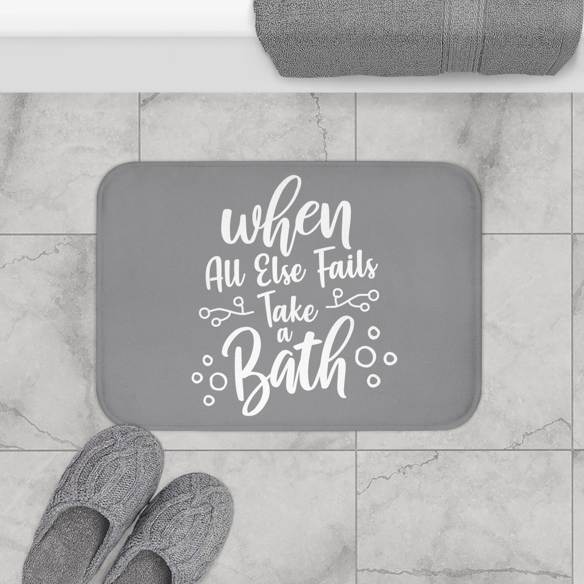 Home Decor 24" × 17" When All Else Fails Take a Bath | Bath Mat