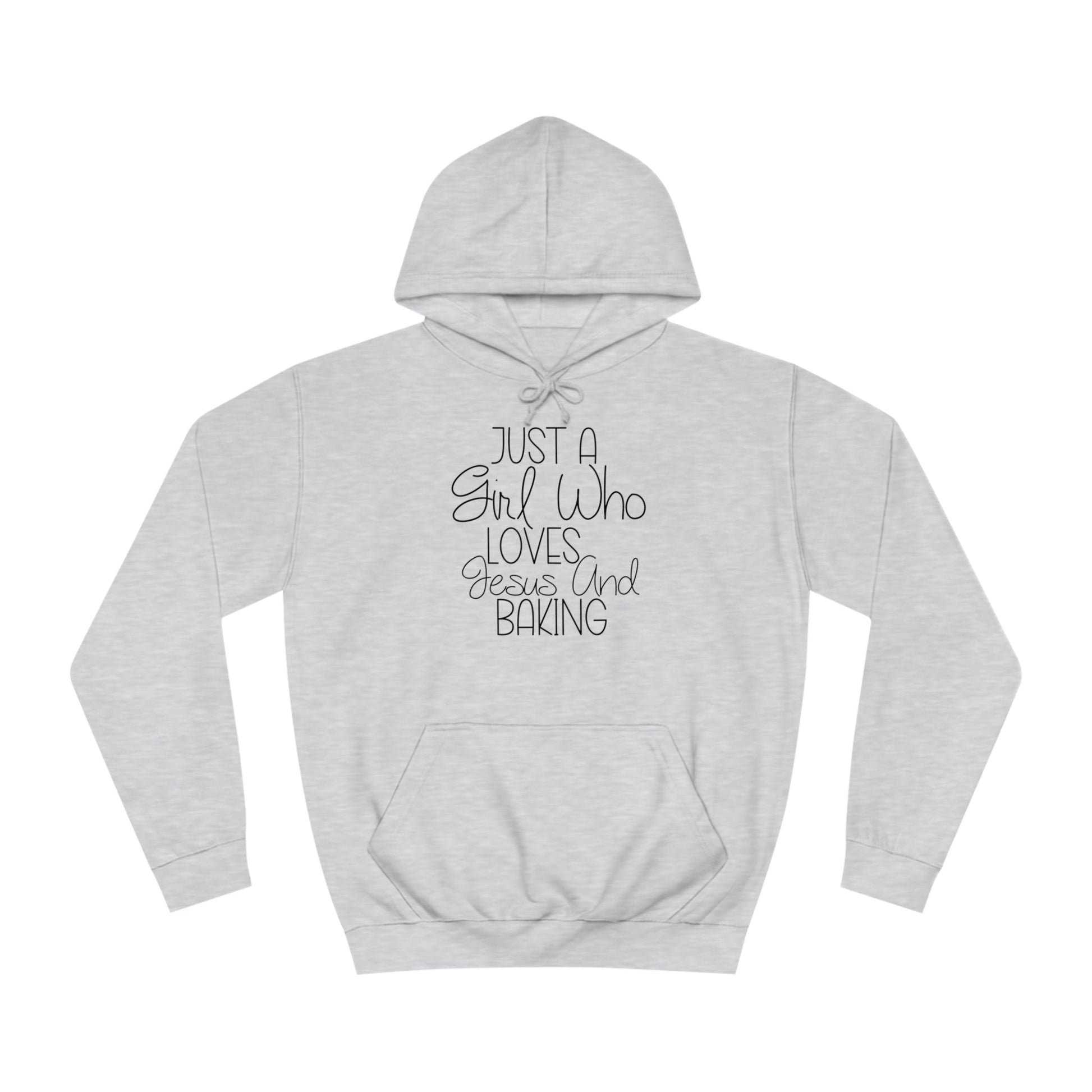 Hoodie Ash / S Just A Girl Who Loves Jesus And Baking | Woman's College Hoodie