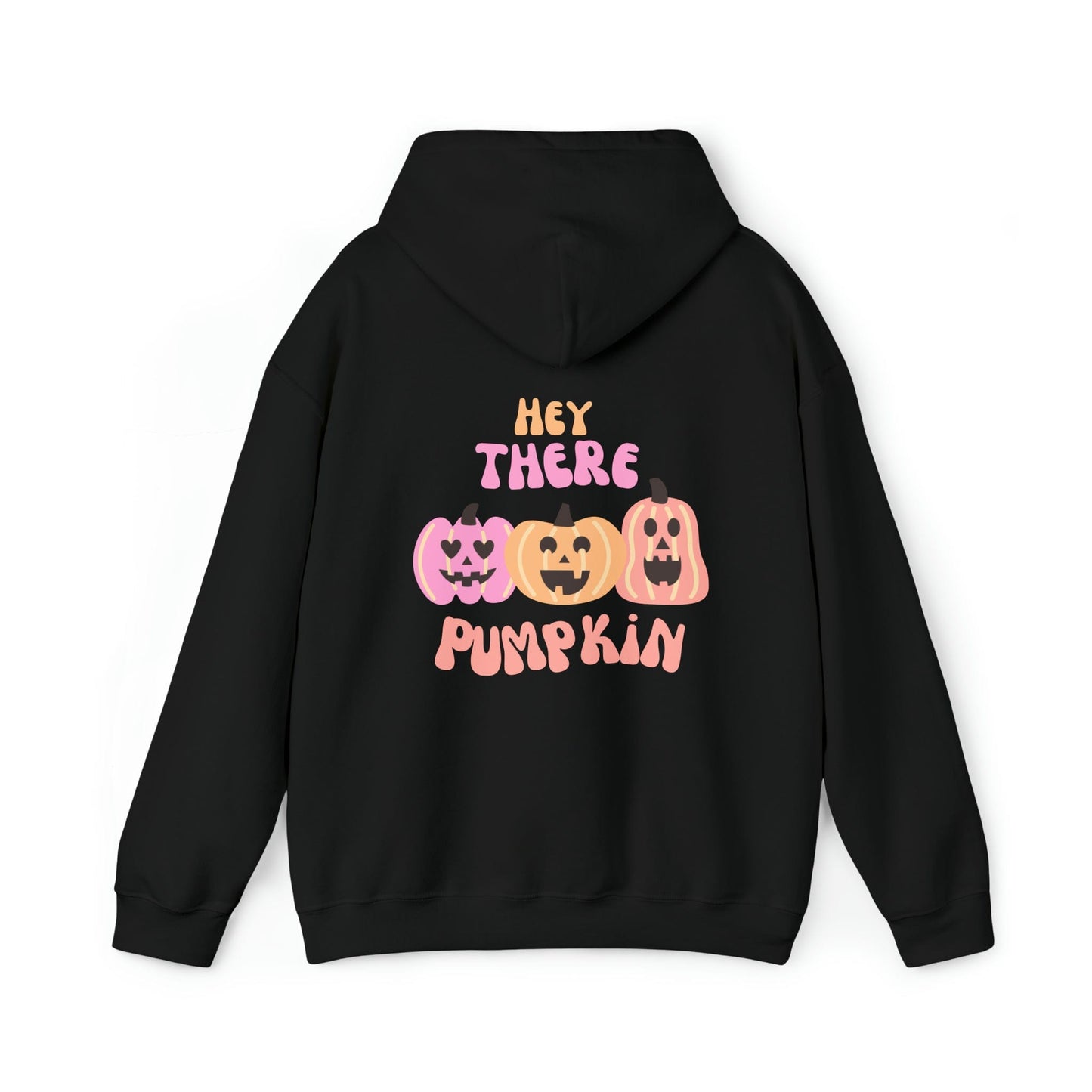 Hoodie Black / S Hey There Pumpkin | Retro | Hooded Sweatshirt