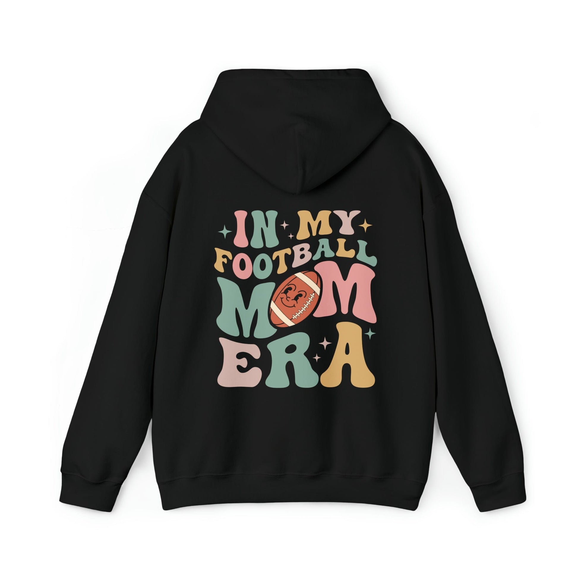 Hoodie Black / S In My Football Mom Era | Retro | Hooded Sweatshirt