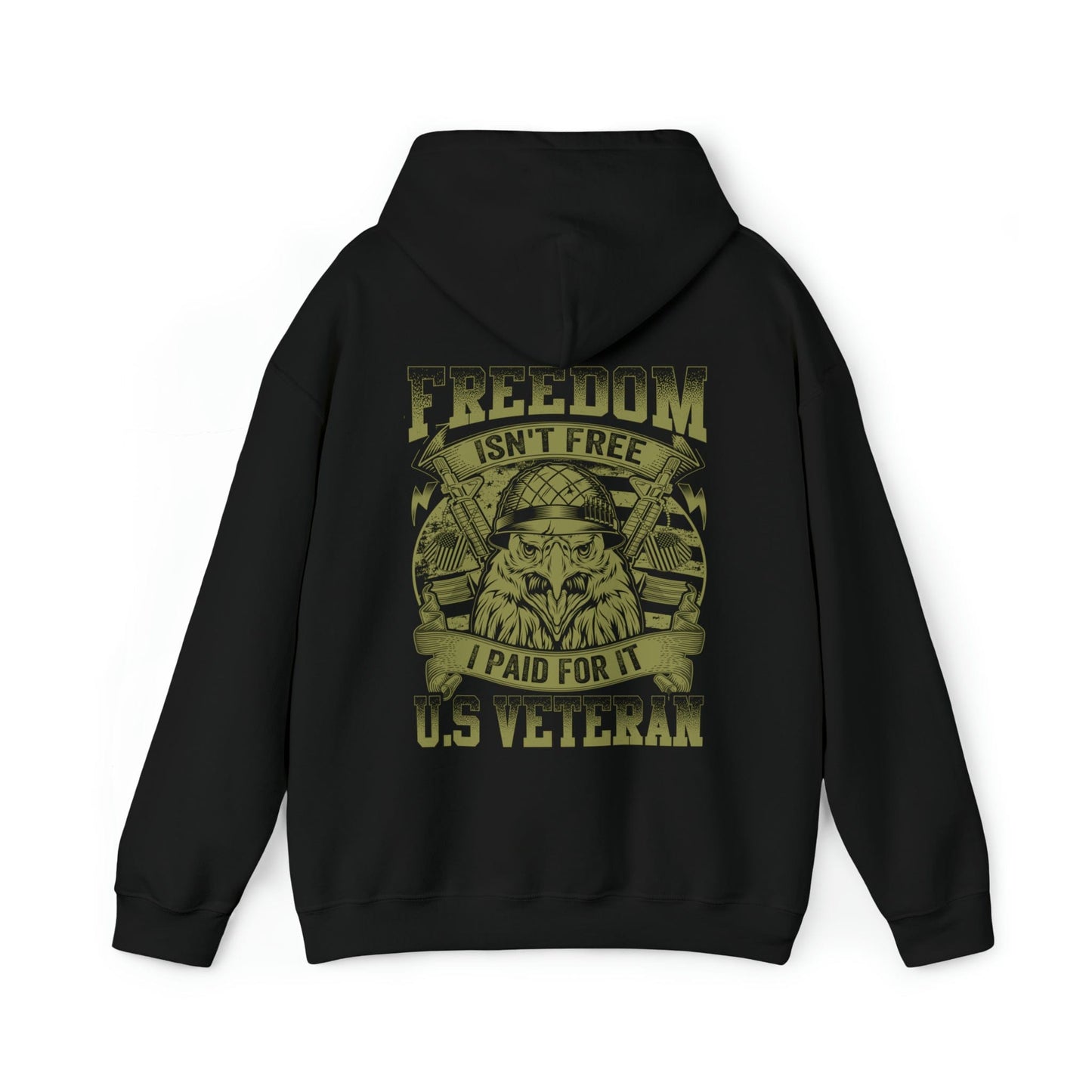 Hoodie Black / S US Veteran | Freedom Isn't Free | Hooded Sweatshirt