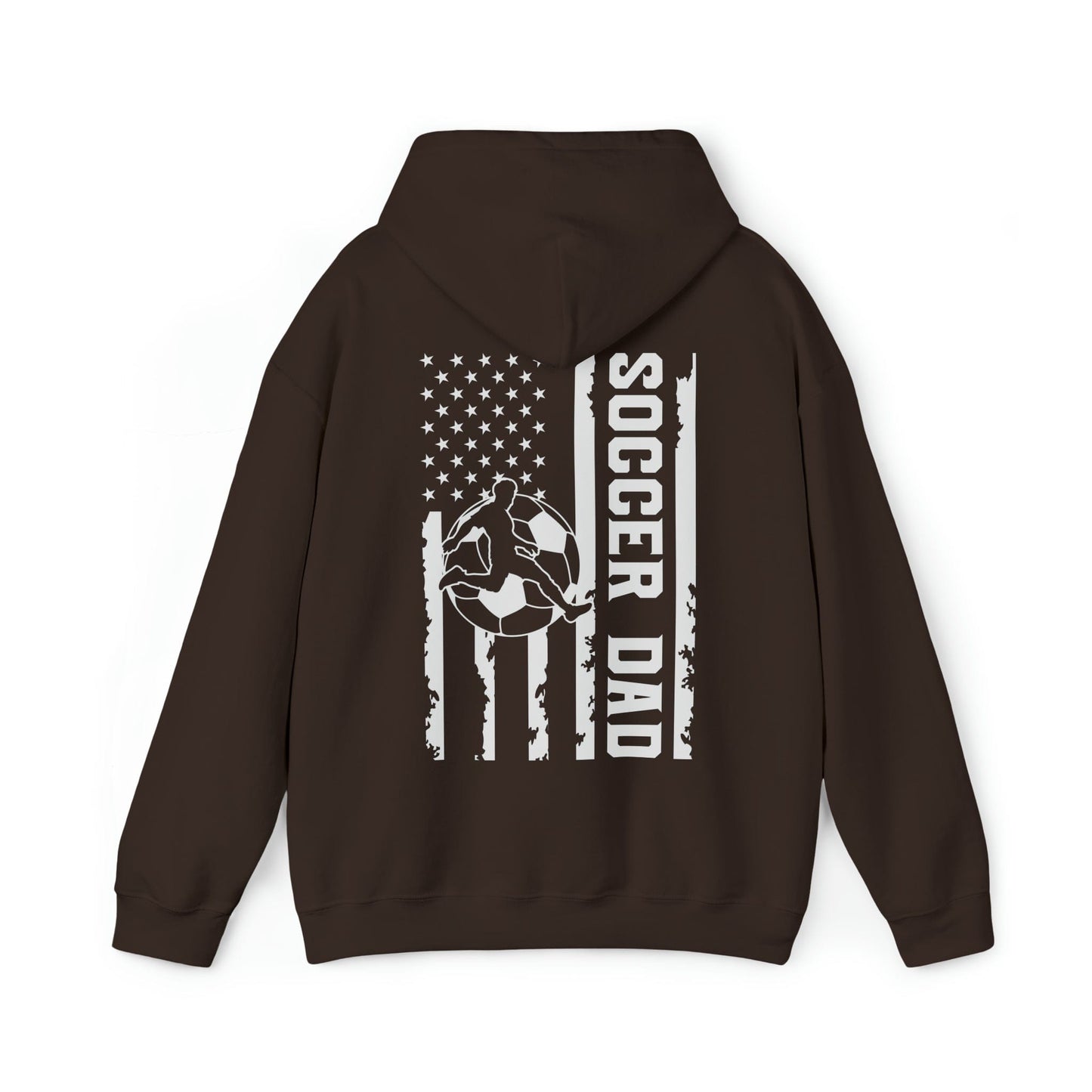 Hoodie Dark Chocolate / S Soccer Dad | Patriotic | Hooded Sweatshirt