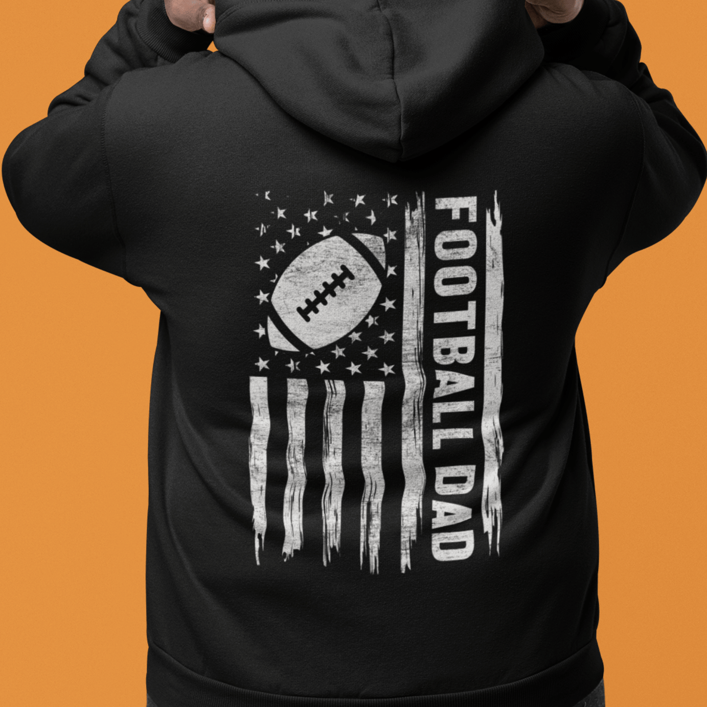 Hoodie Football Dad | Patriotic | Hooded Sweatshirt