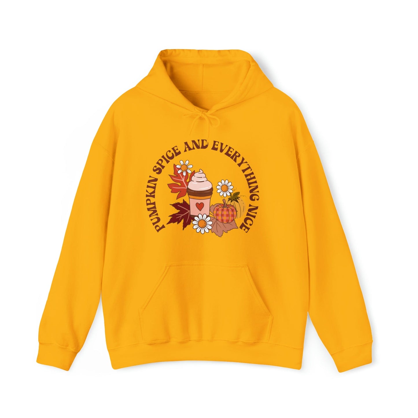 Hoodie Gold / S Pumpkin Spice and Everything Nice | Retro | Hooded Sweatshirt