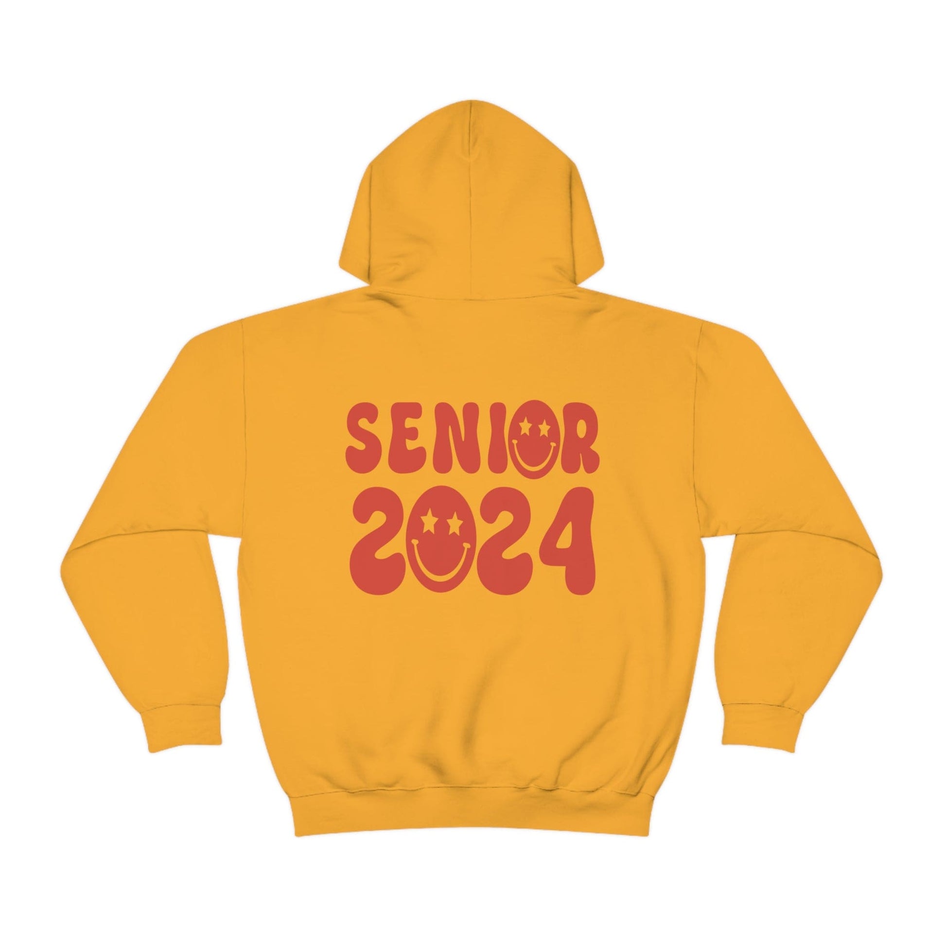 Hoodie Gold / S Senior | 2024 | Smiley Face | Retro | Heavy Blend™ Hooded Sweatshirt