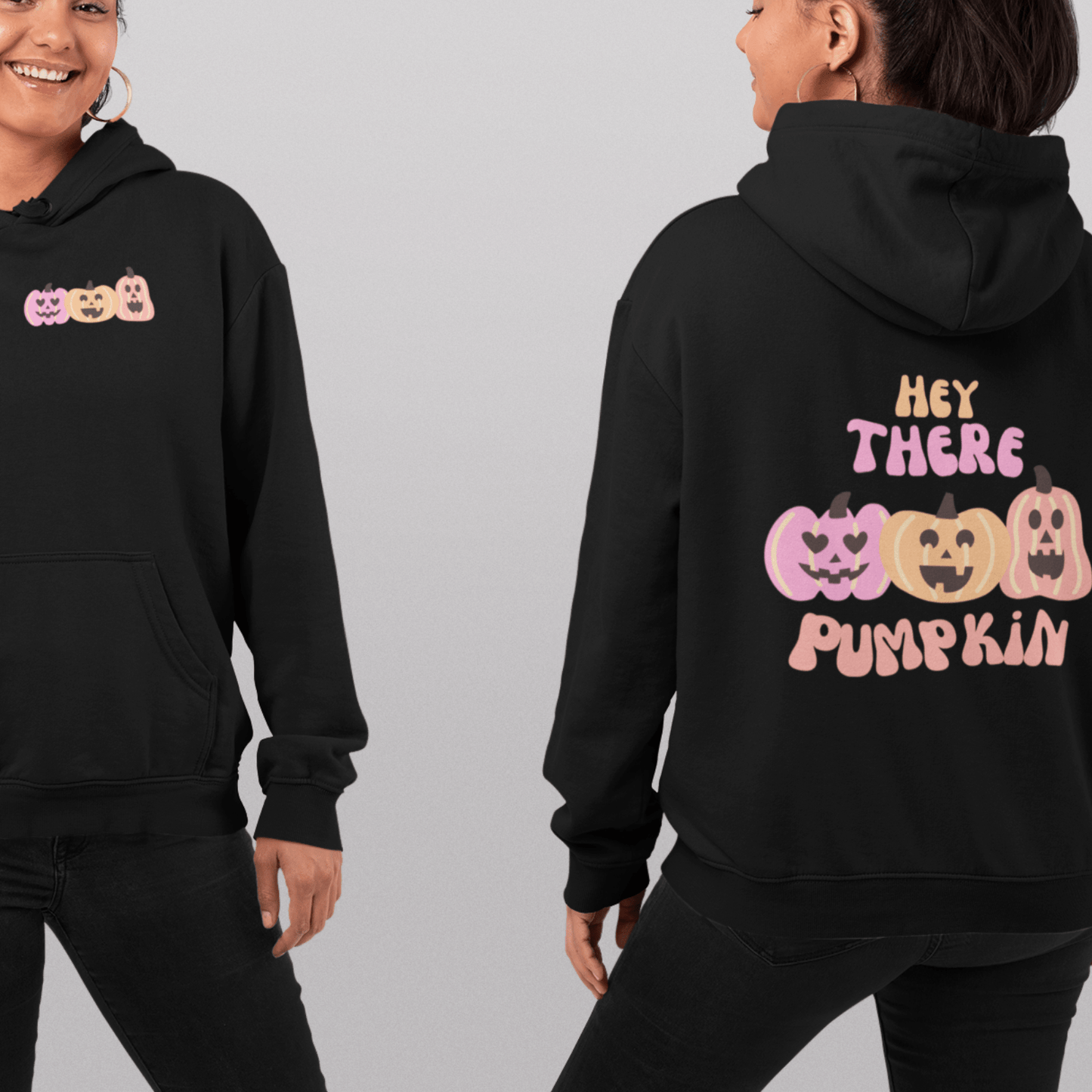 Hoodie Hey There Pumpkin | Retro | Hooded Sweatshirt