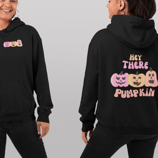 Hoodie Hey There Pumpkin | Retro | Hooded Sweatshirt