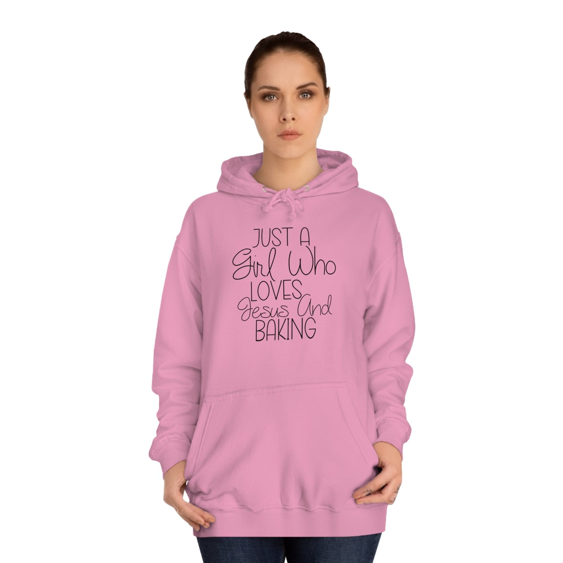 Hoodie Just A Girl Who Loves Jesus And Baking | Woman's College Hoodie