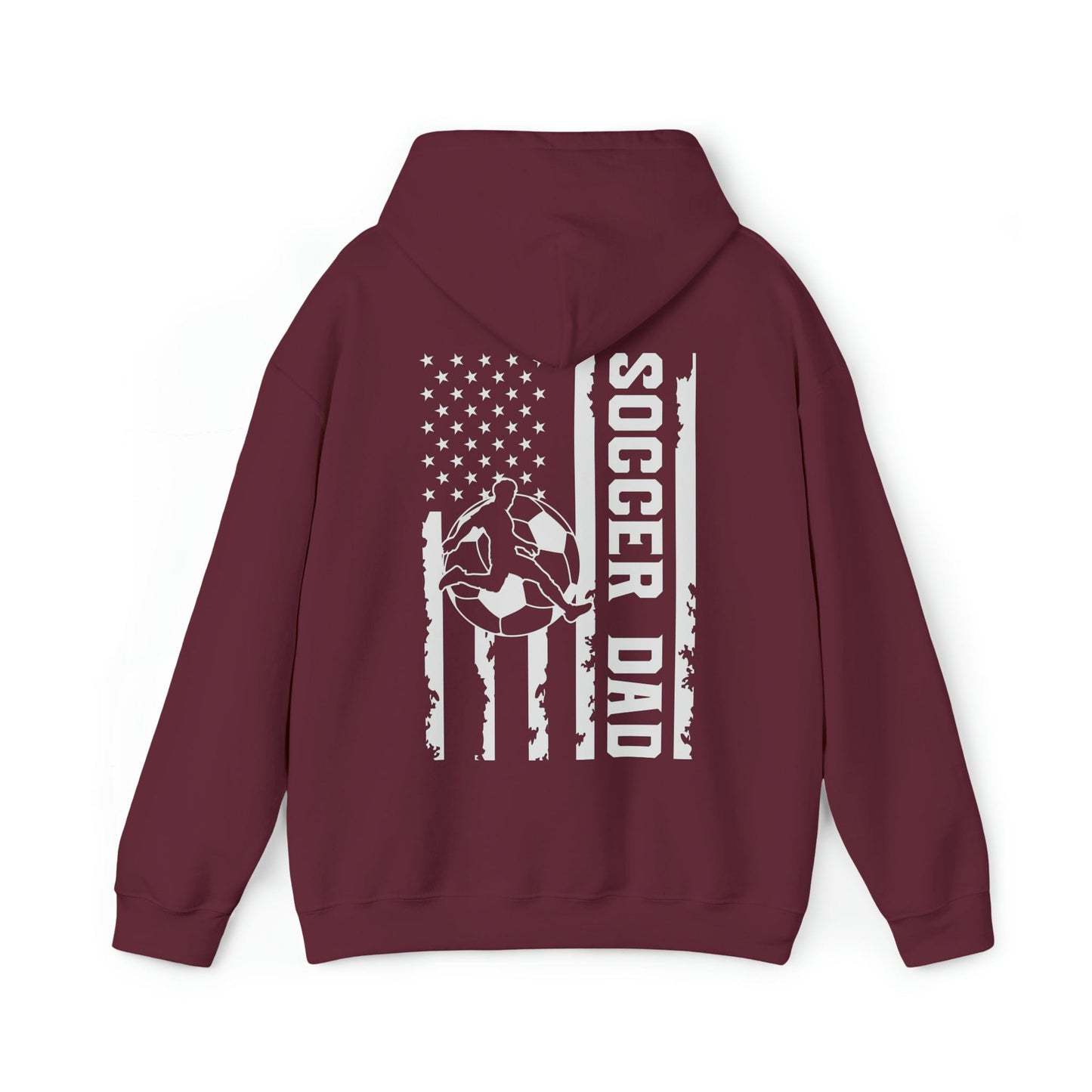 Hoodie Maroon / S Soccer Dad | Patriotic | Hooded Sweatshirt