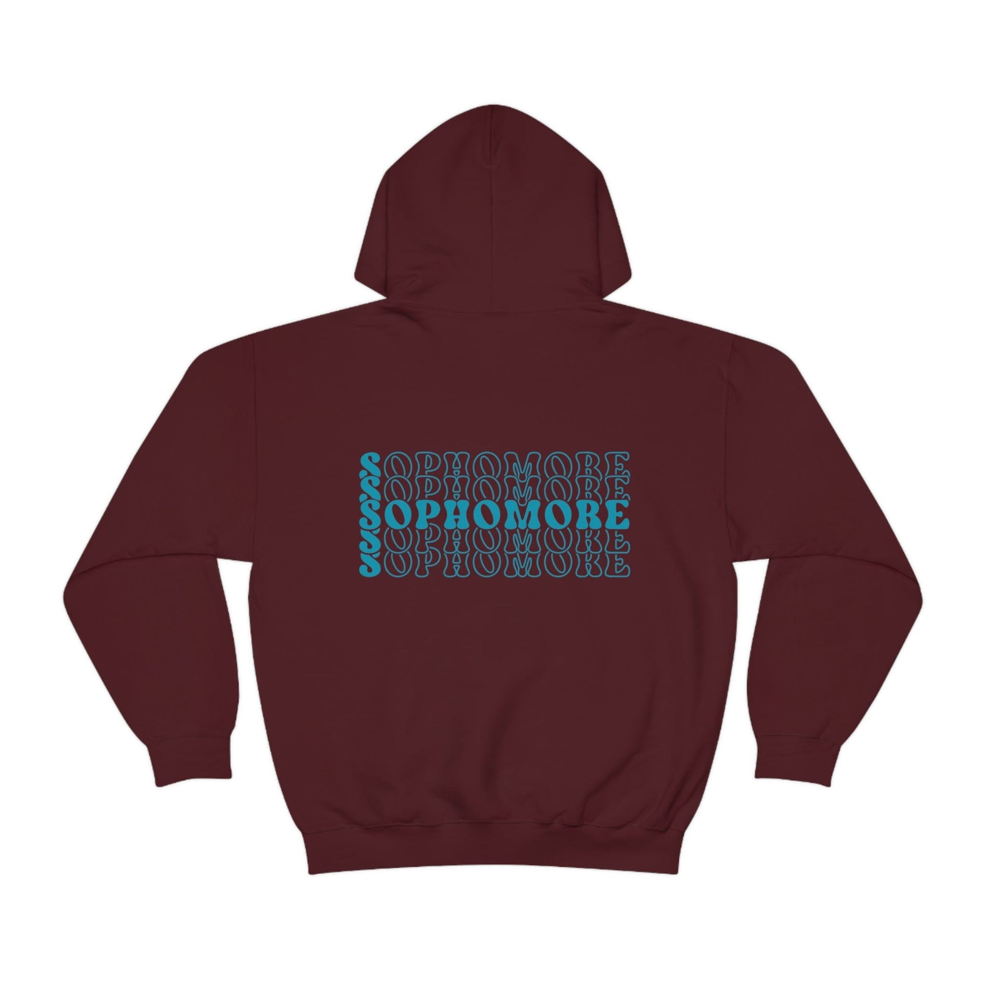 Hoodie Maroon / S Sophomore | Stacked Retro | Heavy Blend™ Hooded Sweatshirt