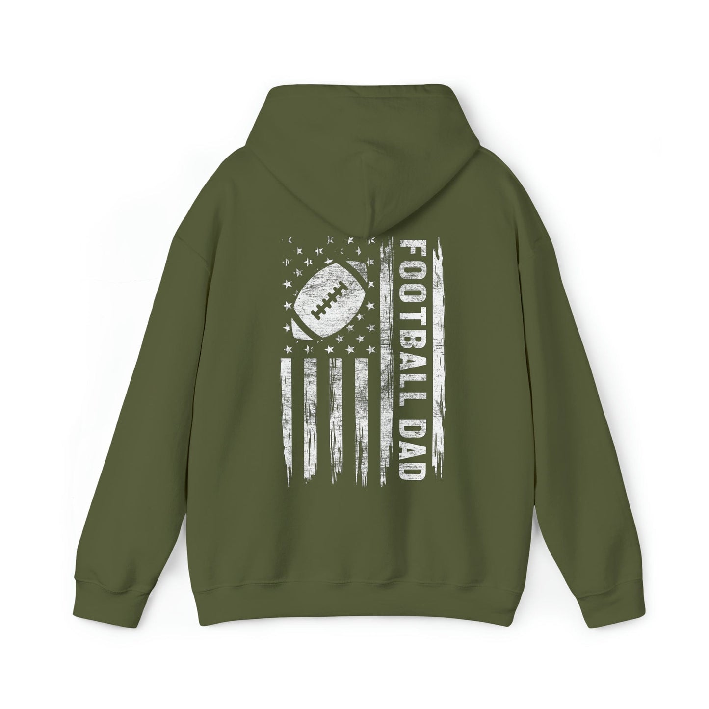 Hoodie Military Green / S Football Dad | Patriotic | Hooded Sweatshirt