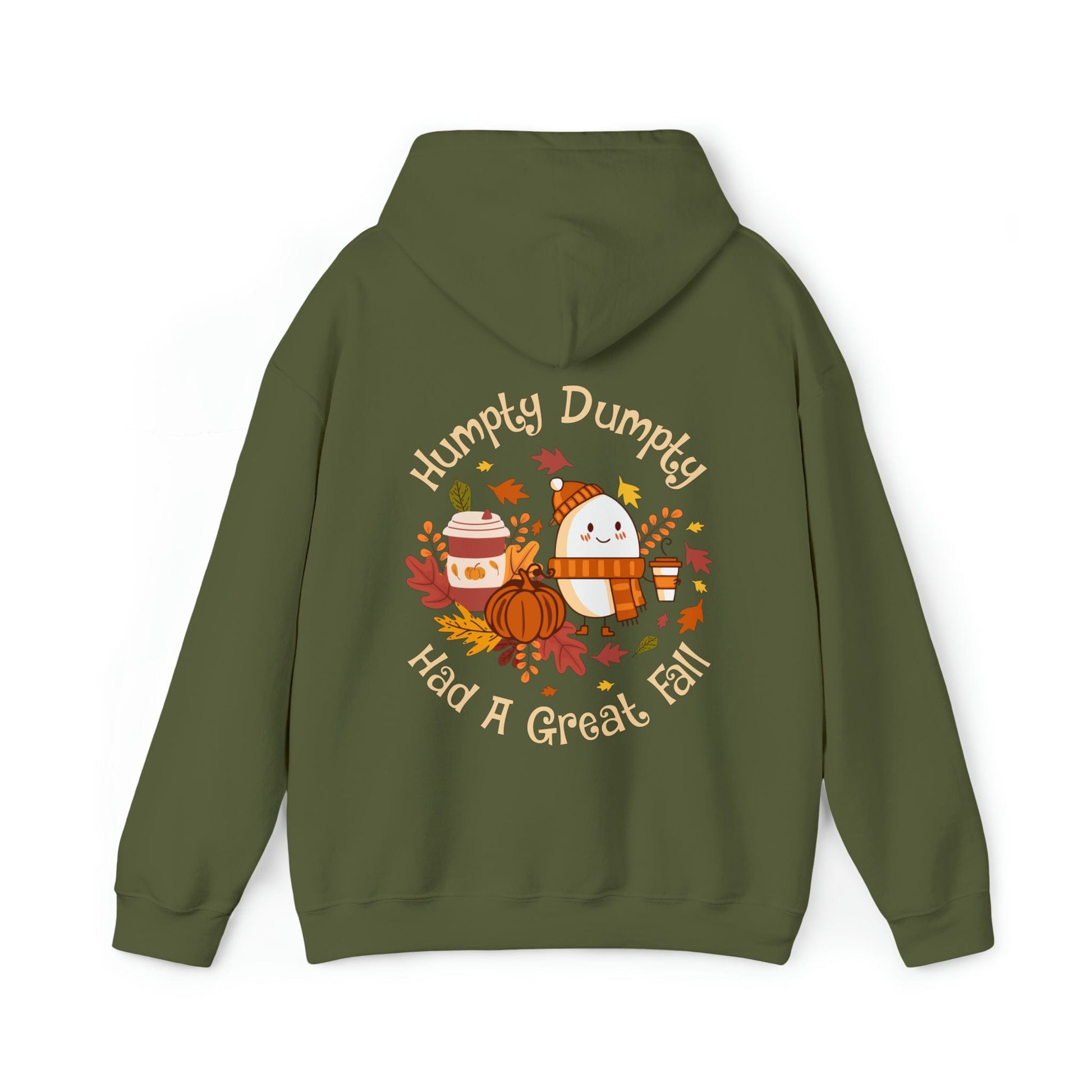 Printify Hoodie Military Green / S Humpty Dumpty Had a Great Fall | Retro | Hooded Sweatshirt