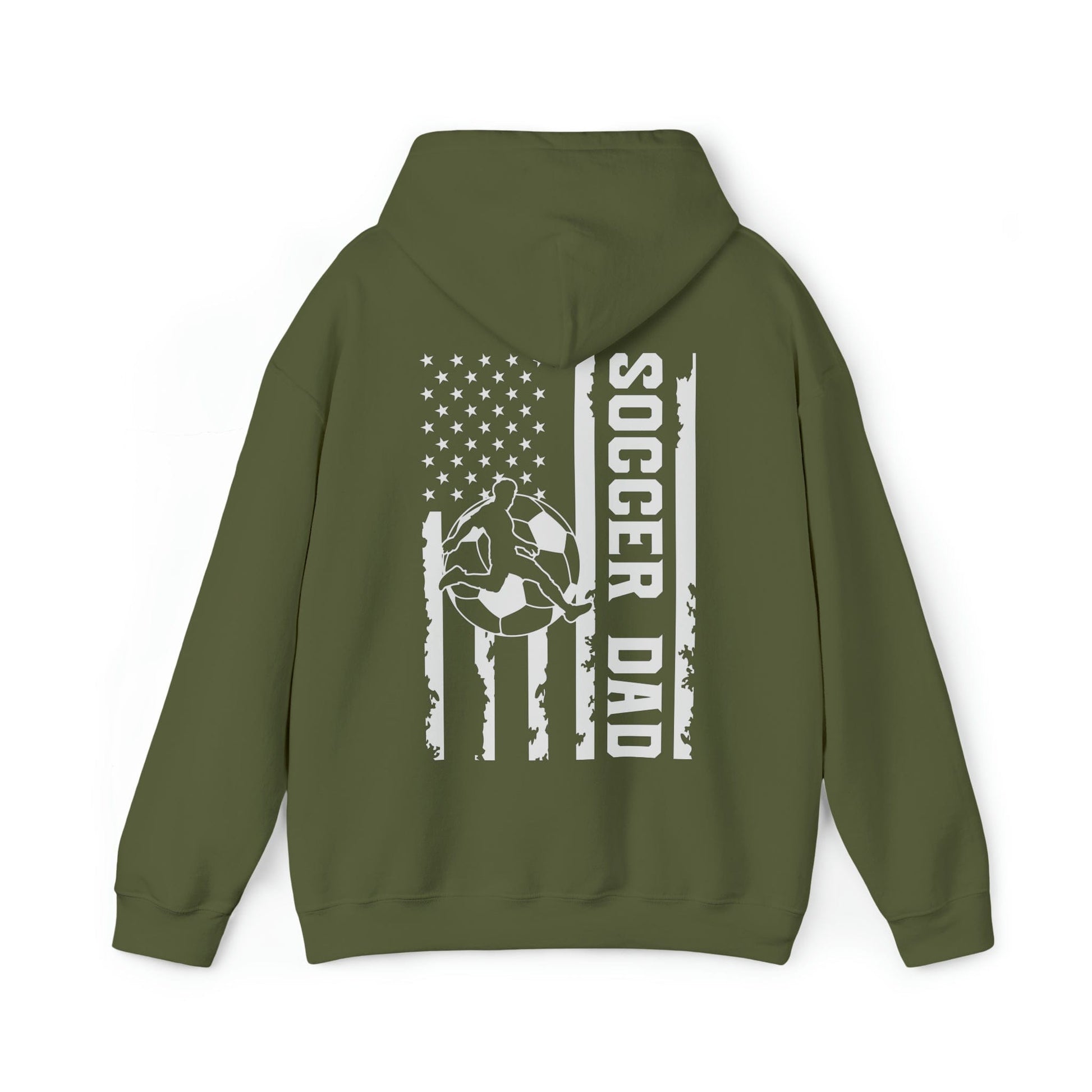 Hoodie Military Green / S Soccer Dad | Patriotic | Hooded Sweatshirt