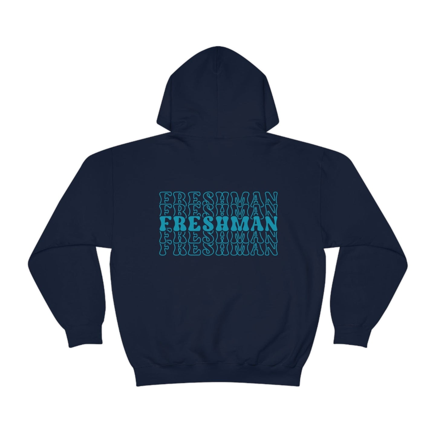 Hoodie Navy / S Freshman | Stacked Retro | Heavy Blend™ Hooded Sweatshirt